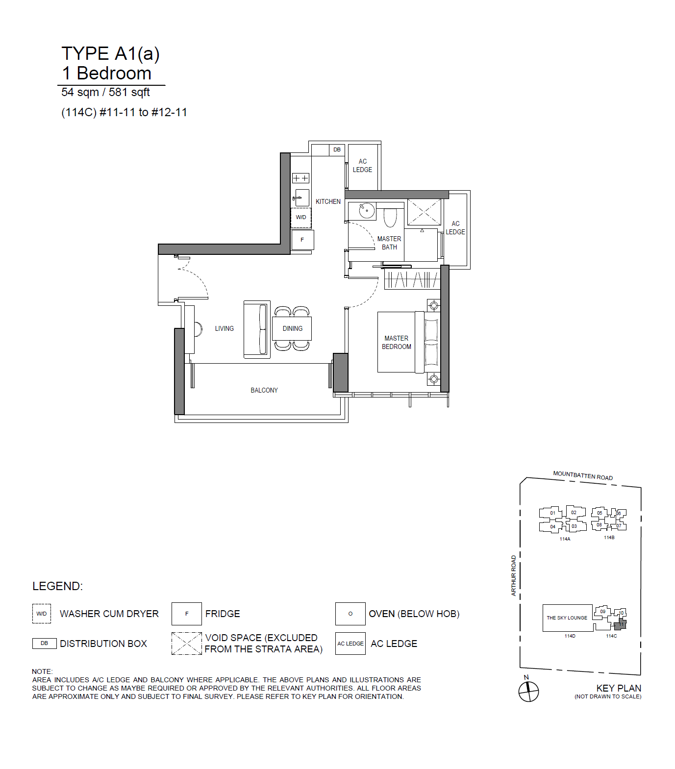 Liv@MB 1 Bedroom Floor Plan 1