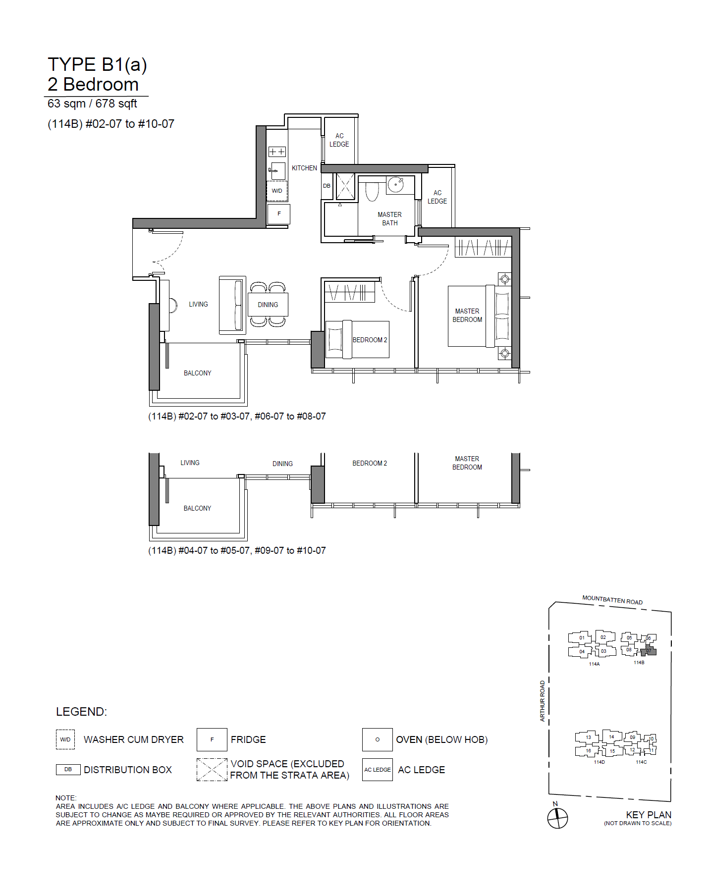 Liv@MB 1 Bedroom Floor Plan 3
