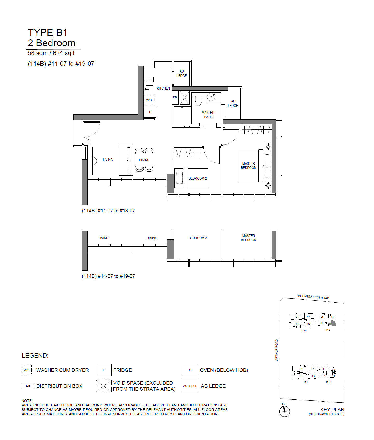 Liv@MB 1 Bedroom Floor Plan 4
