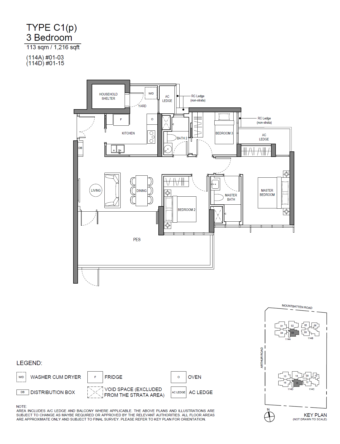 Liv@MB 1 Bedroom Floor Plan 5