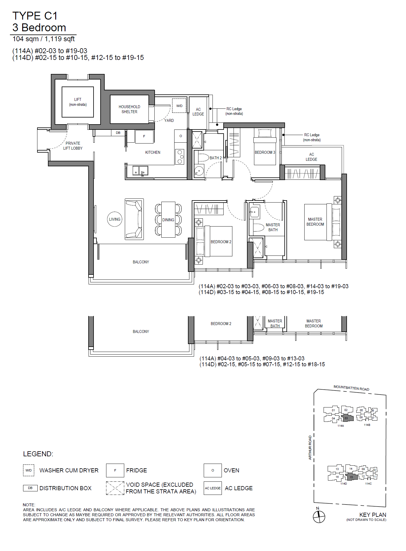 Liv@MB 1 Bedroom Floor Plan 6